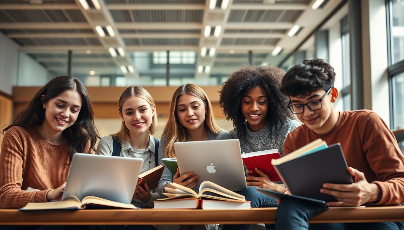 Modern university campus for students